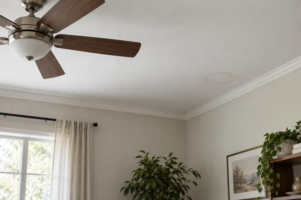 Generated illustration of an indoor ceiling water mark in Pensacola.